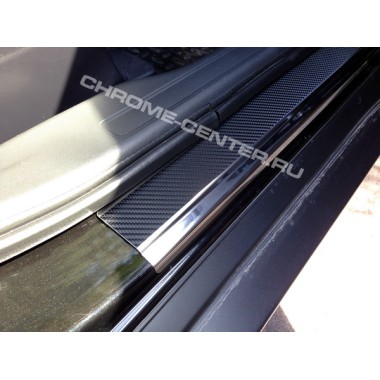 Накладки на пороги (carbon) Mitsubishi Outlander (2012-/2015-) бренд – Alu-Frost (Польша) главное фото